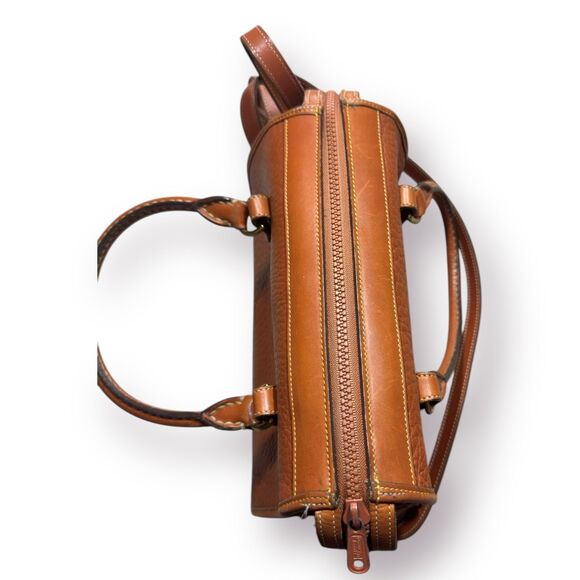 Dooney & Bourke Vintage Satchel Crossbody All‎ Weather Leather Acorn Brown - Picture 4 of 6